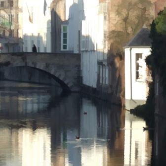 Canal Reflections Brugge in Winter
